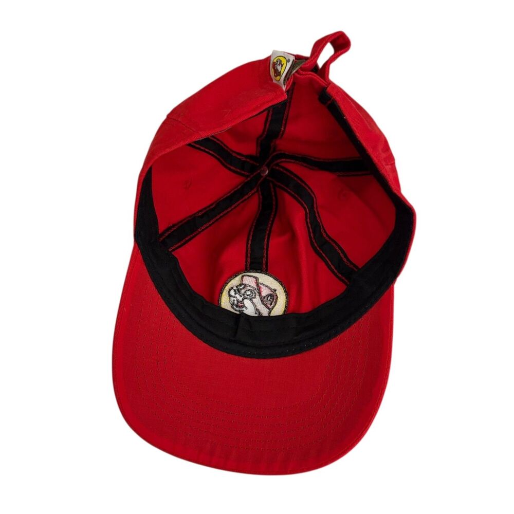 Buc-ee's Hat Adult Red Baseball Cap Hat Adjustable Emrboidered - Picture 5 of 8